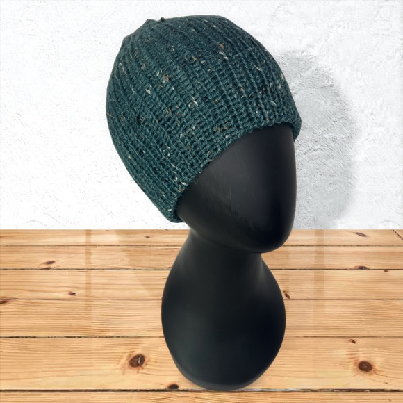 Handmade Alpaca Tweed Knit Beanie Handcrafted Unisex Hat Loch Ness - Picture 3 of 10